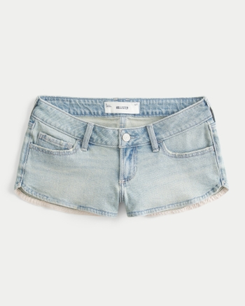 Women's Ultra Low-Rise Denim Micro Shortie Shorts | Women's | HollisterCo.com