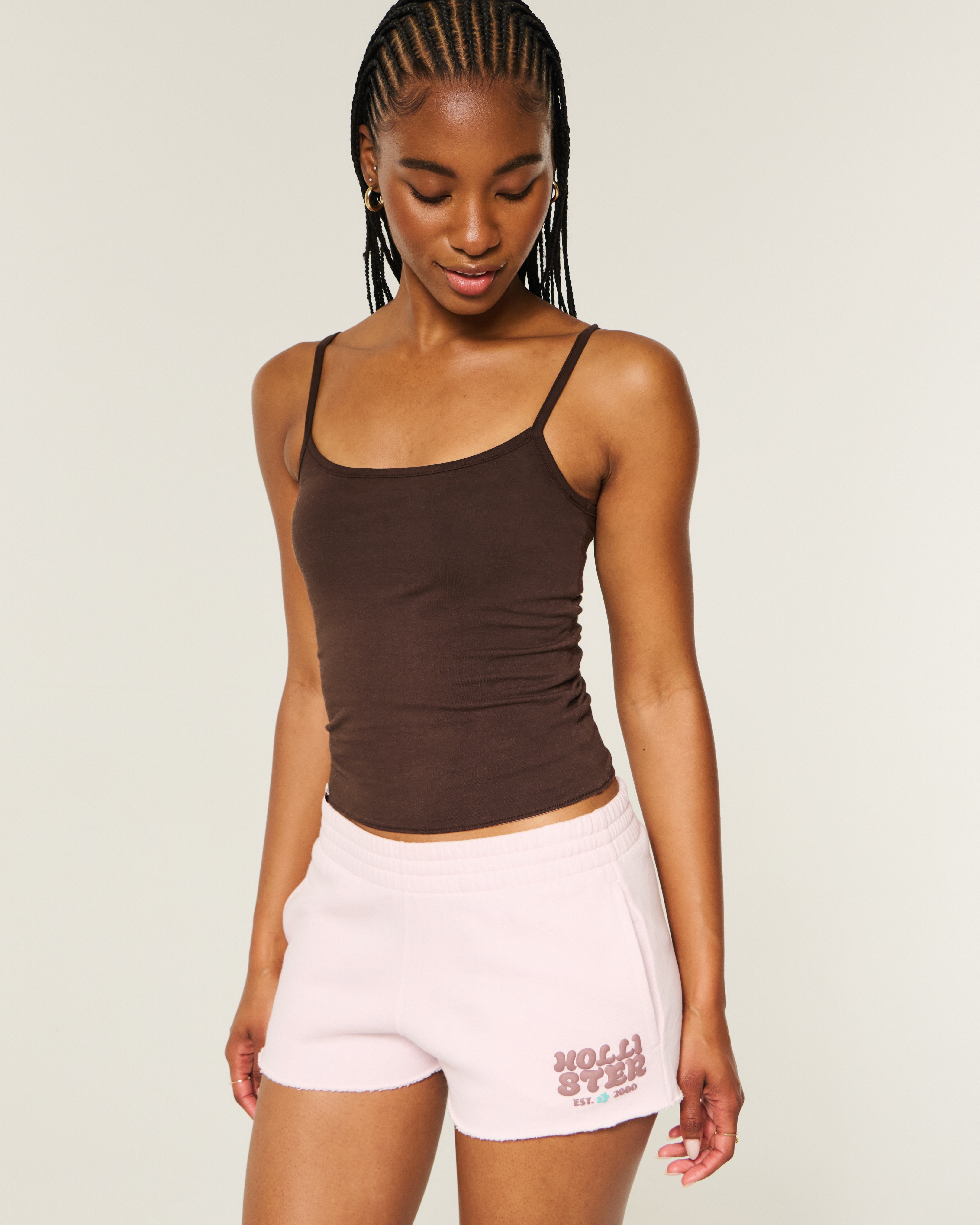 Logo Graphic Fleece Mini Shorts