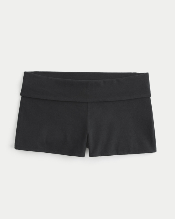 Hollister Callie Reversible Knit Shortie Shorts, Black view 1