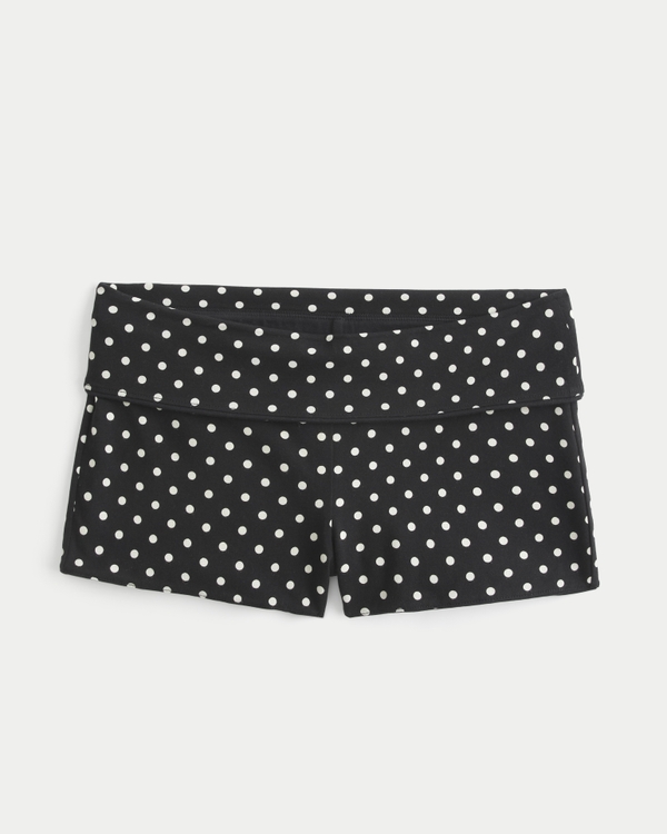 Hollister Callie Reversible Knit Shortie Shorts, Black view 2