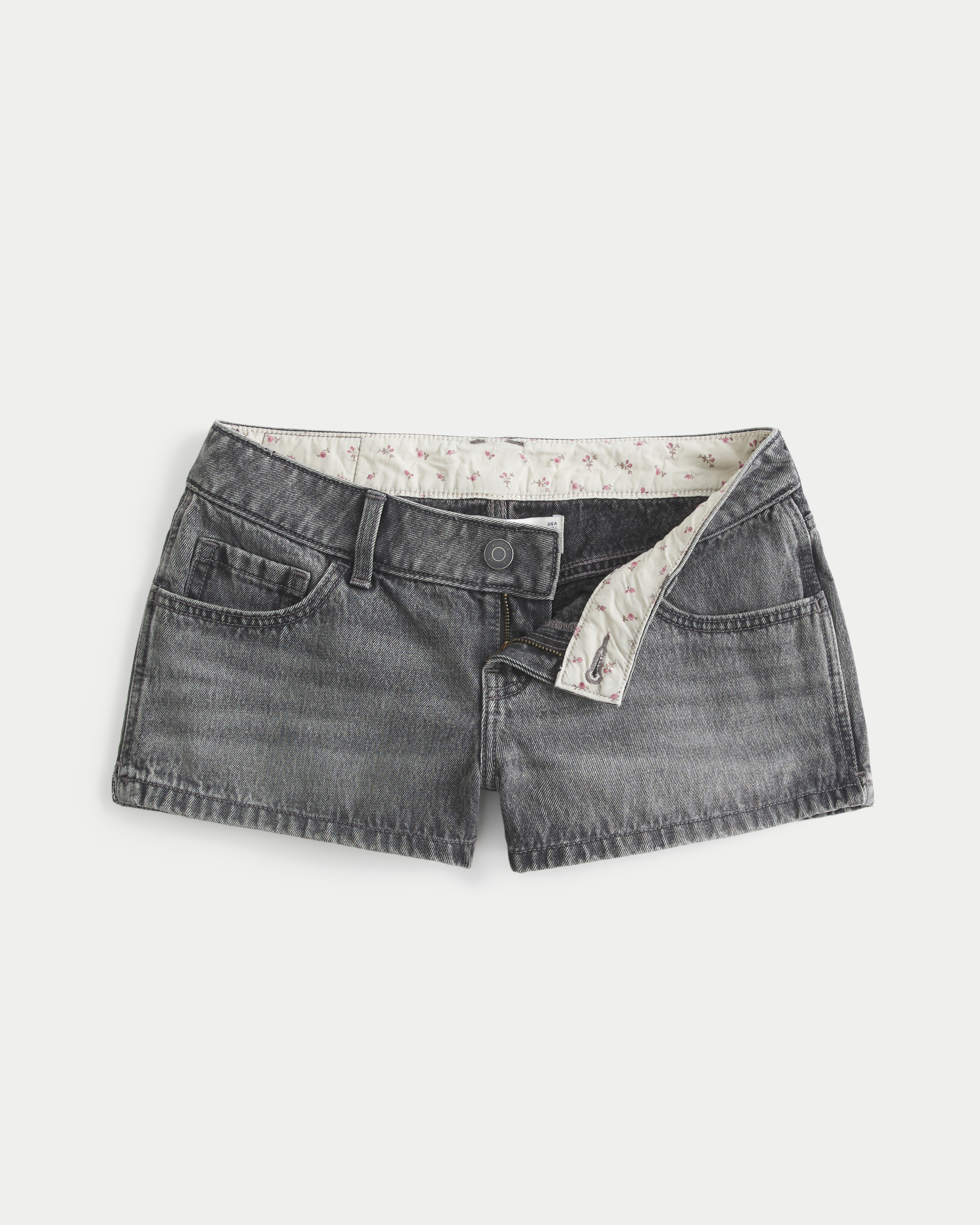 Low-Rise Mini Jean Shorts