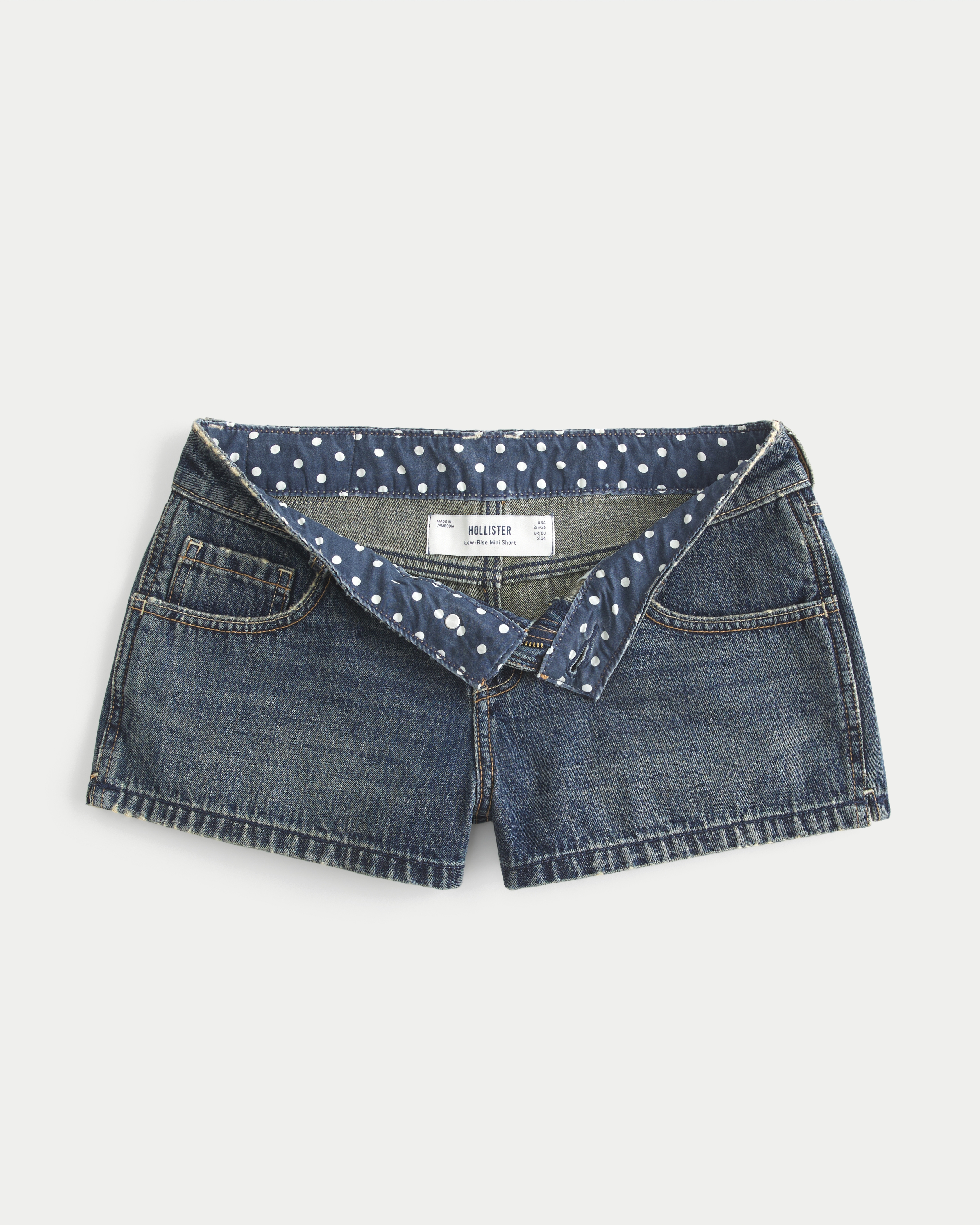 Low-Rise Mini Jean Shorts