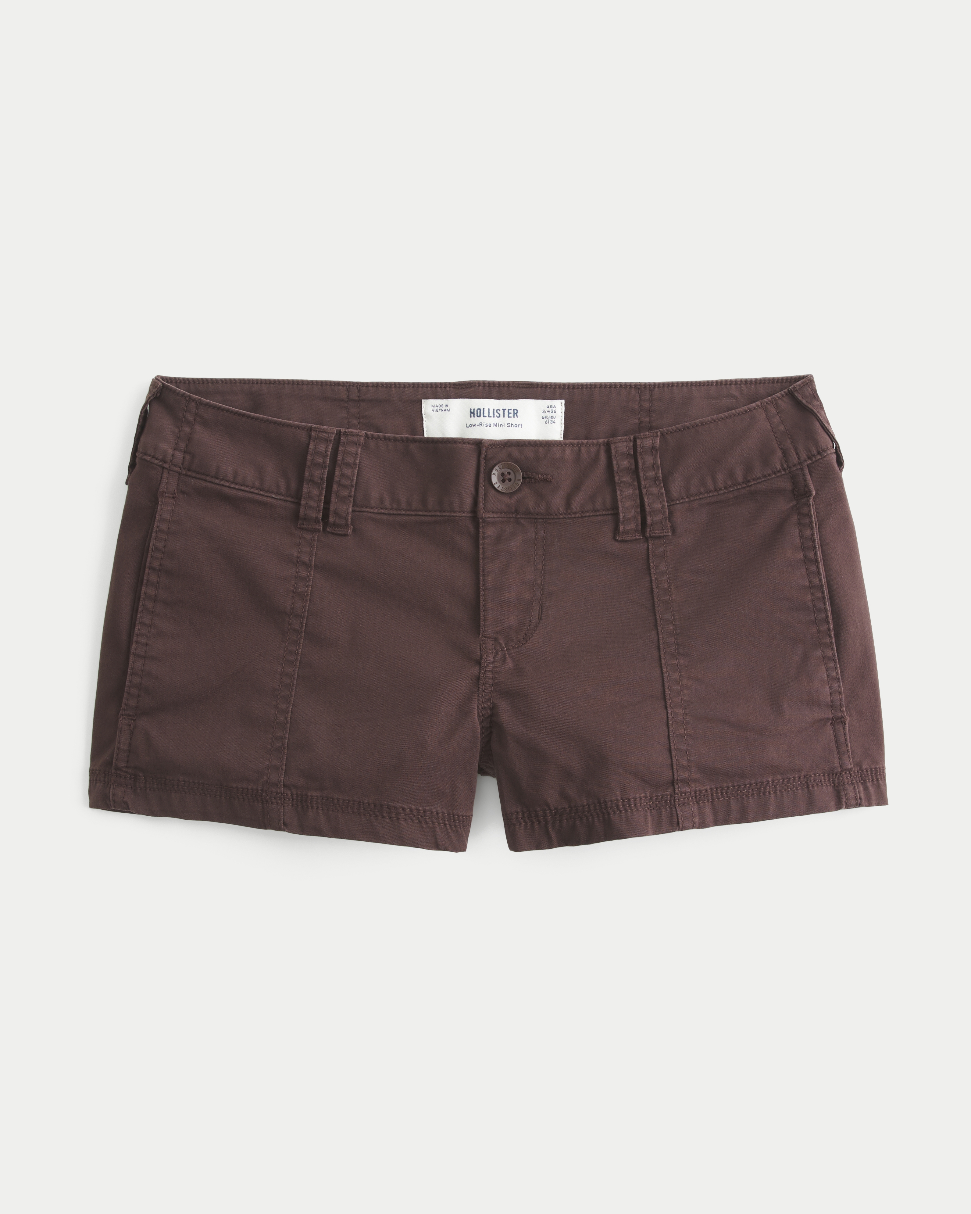 Low-Rise Poplin Mini Shorts