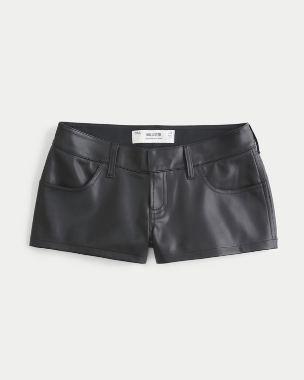 Women's Low-Rise Faux Leather Mini Short | Women's Bottoms