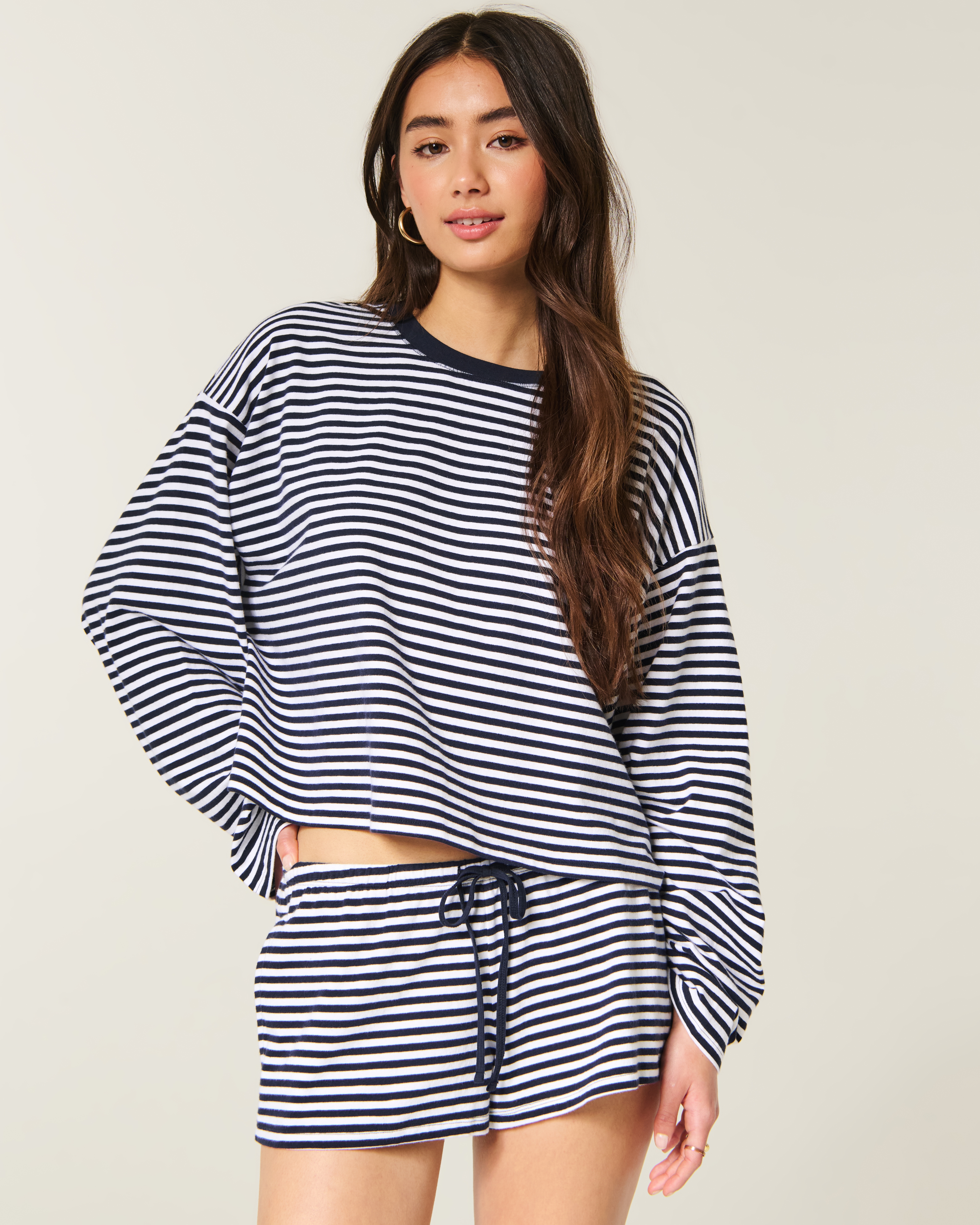 Pull-On Knit Striped Shorts