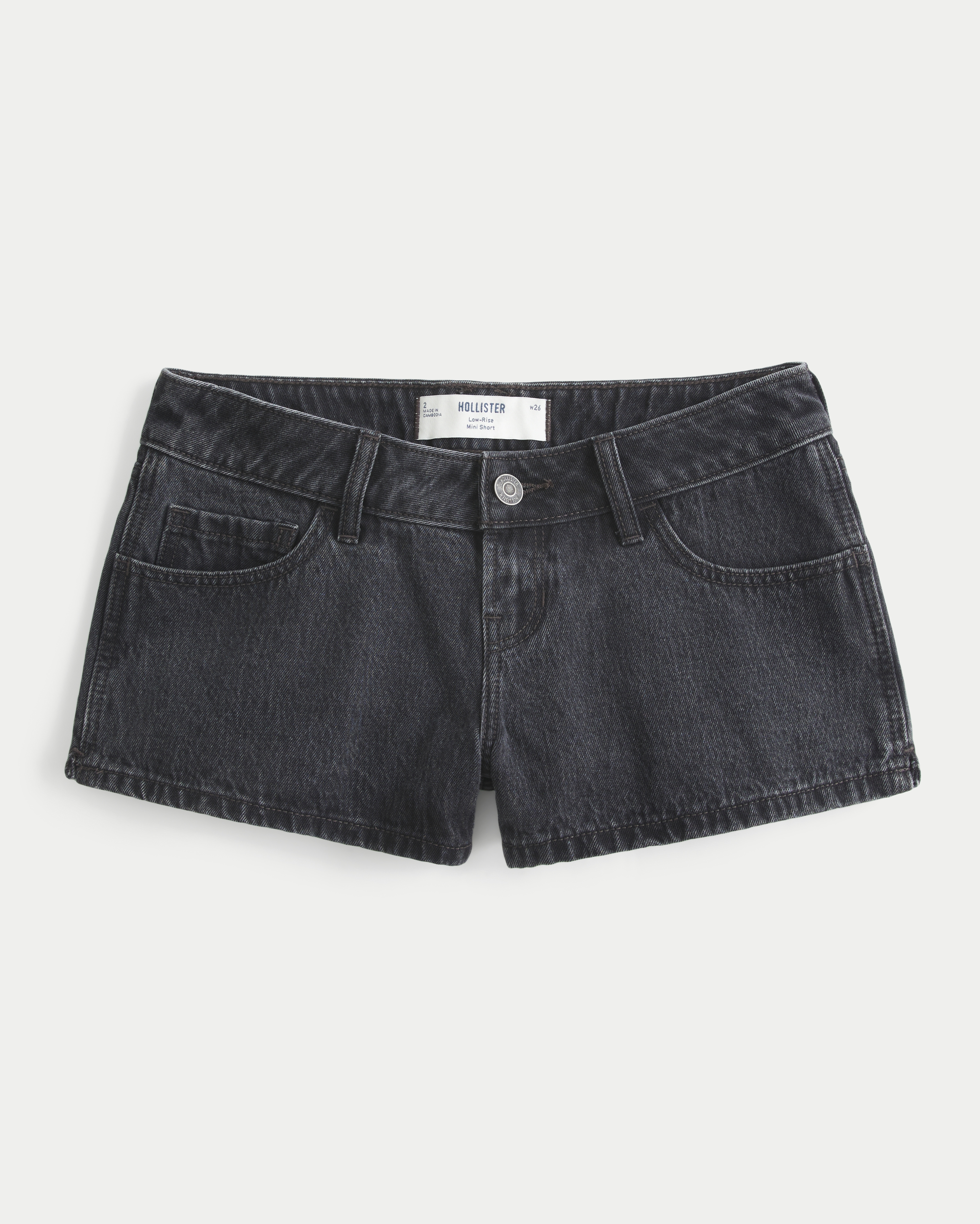 Low-Rise Mini Jean Shorts