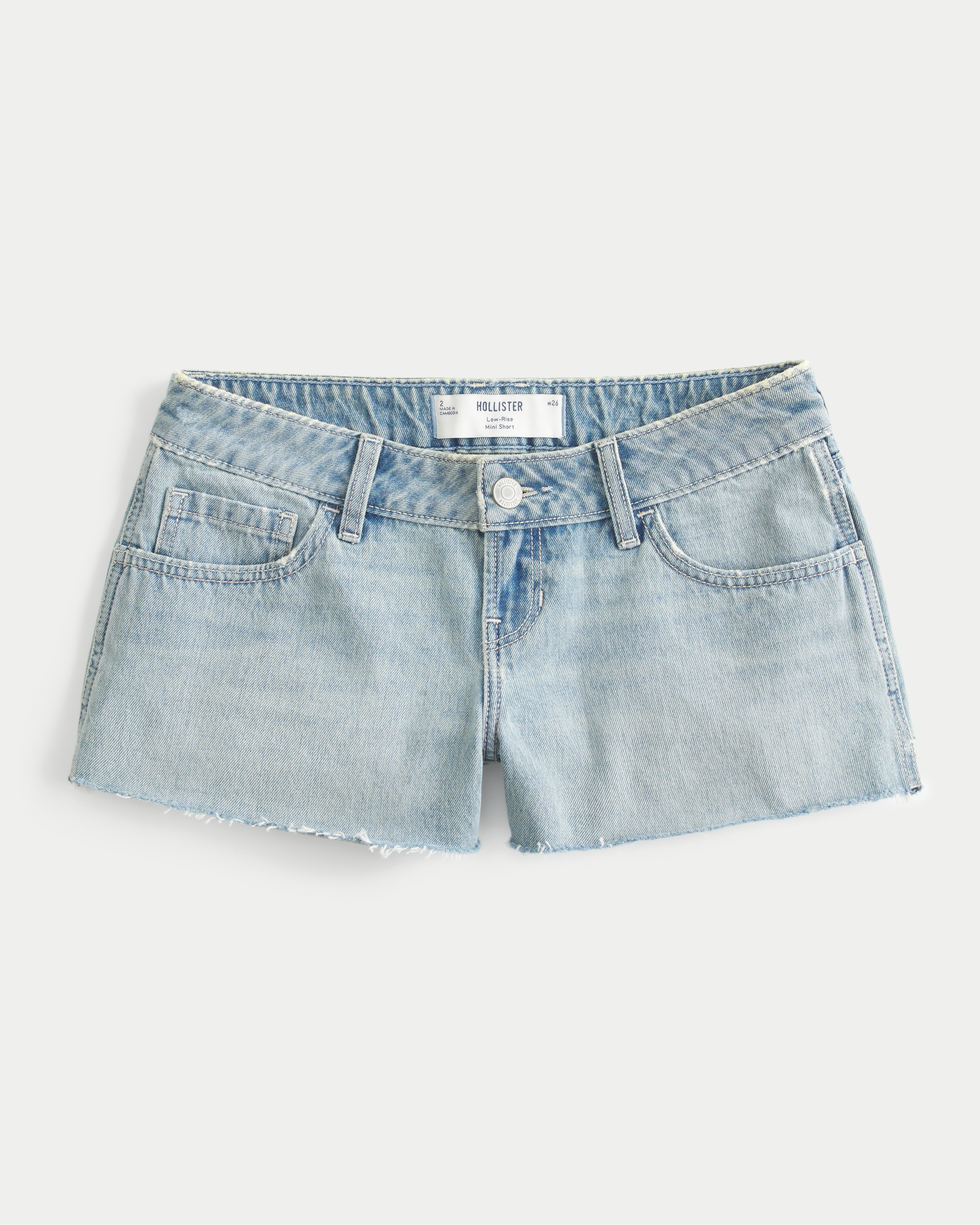 Low-Rise Mini Jean Shorts