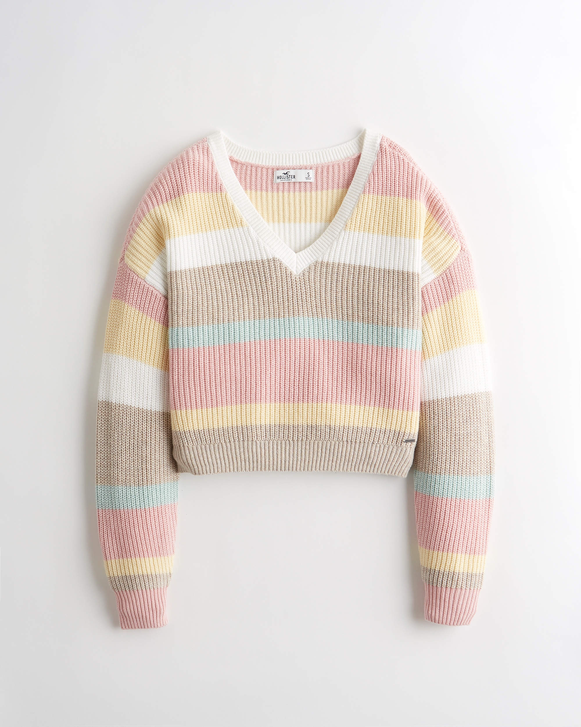 cable crewneck sweater hollister