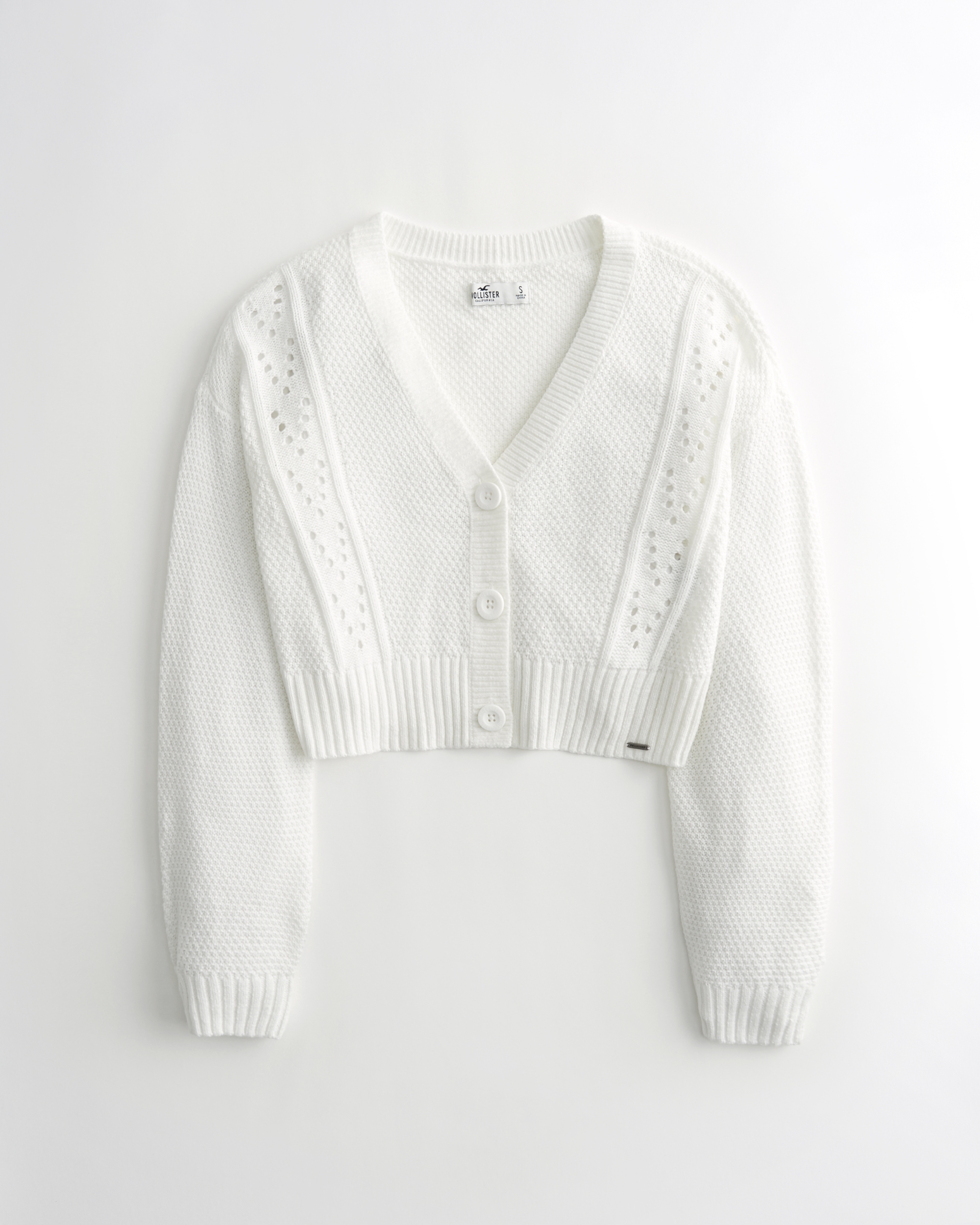 hollister white jumper