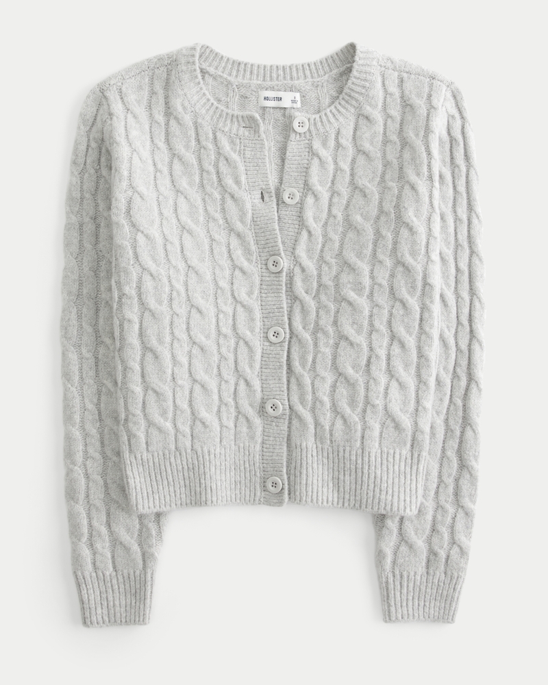 Easy Cozy Cable-Knit Cardigan