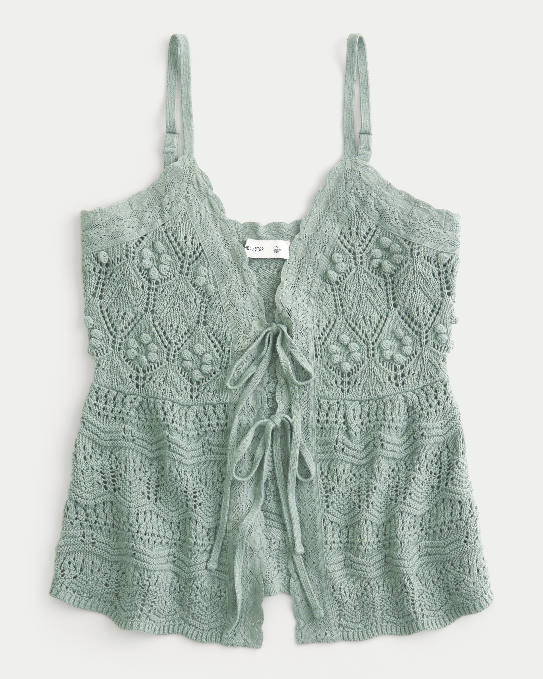 Crochet-Style Tie-Front Cami