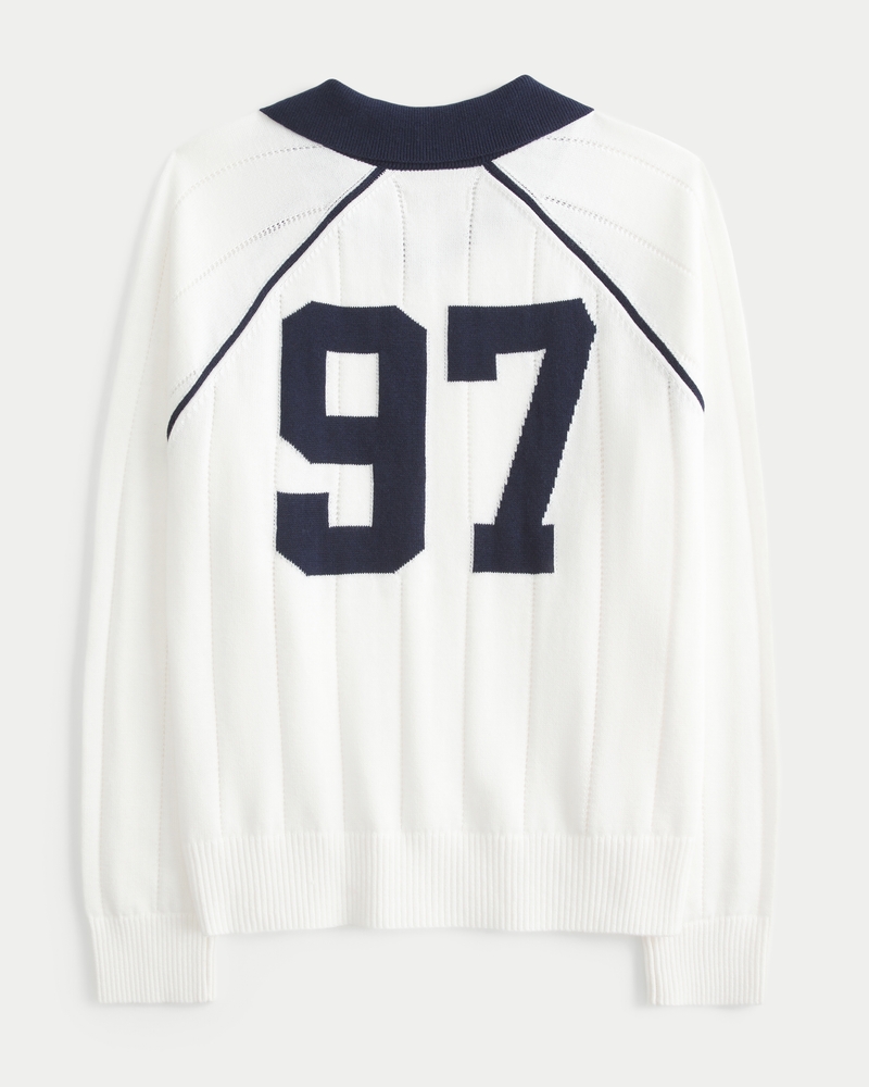 Easy Long-Sleeve Sweater Polo