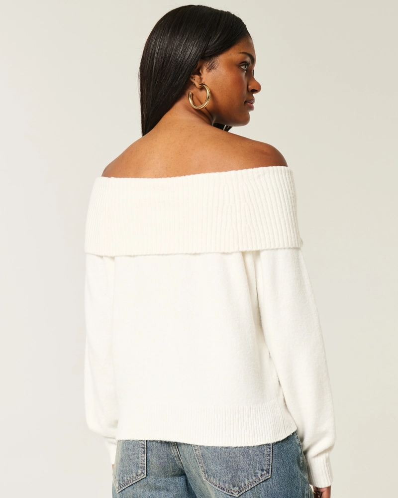 Hollister Comfy Cloud Off-the-Shoulder Twist Sweater