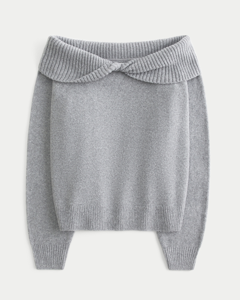 Hollister Comfy Cloud Off-the-Shoulder Twist Sweater