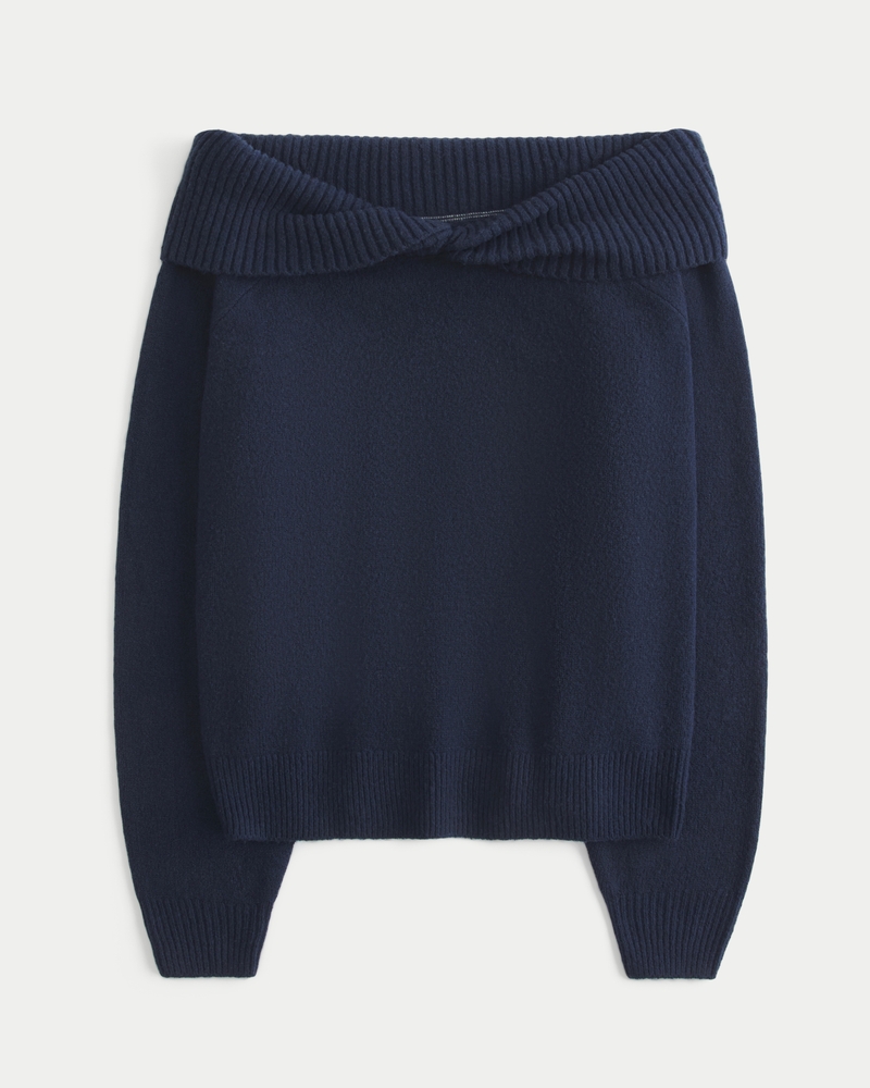 Hollister Comfy Cloud Off-the-Shoulder Twist Sweater