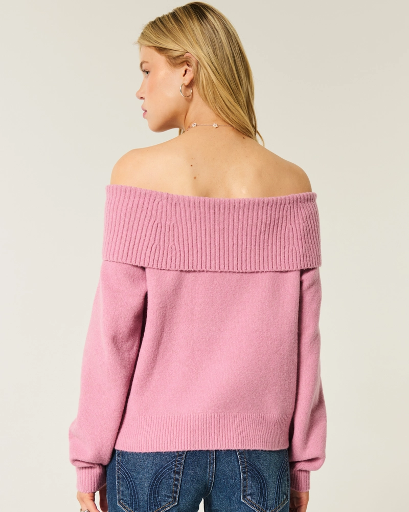Hollister Comfy Cloud Off-the-Shoulder Twist Sweater