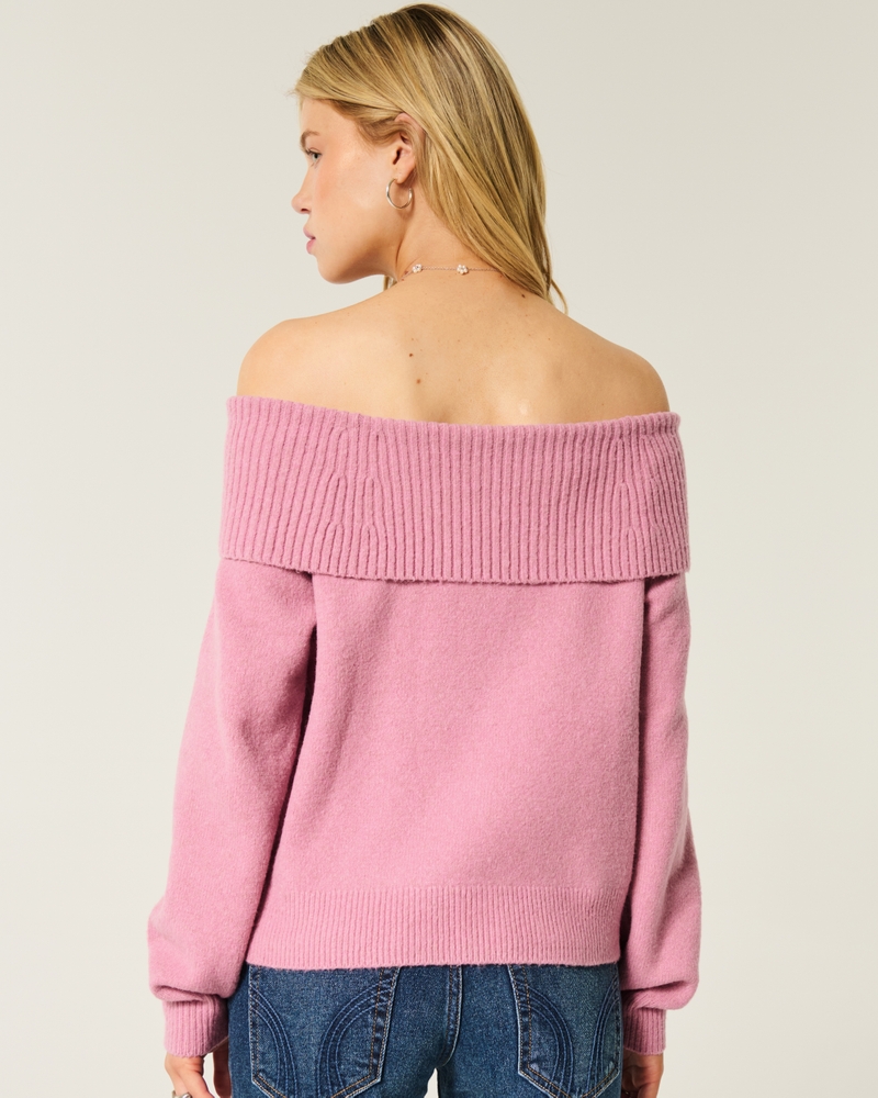 Hollister Comfy Cloud Off-the-Shoulder Twist Sweater