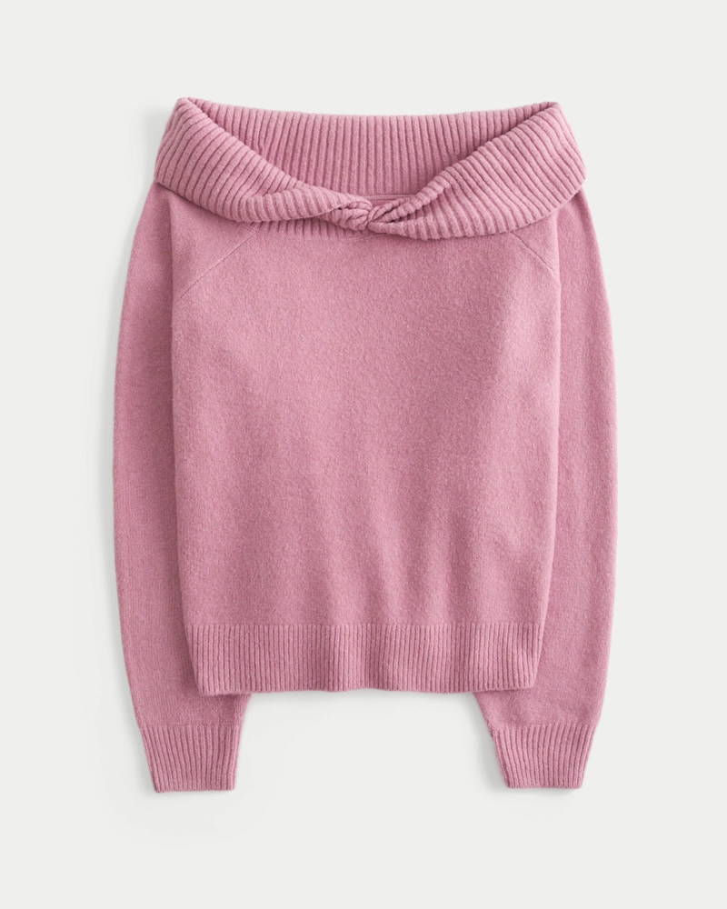 Hollister Comfy Cloud Off-the-Shoulder Twist Sweater