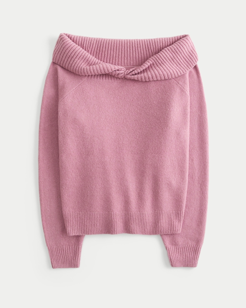 Hollister Comfy Cloud Off-the-Shoulder Twist Sweater