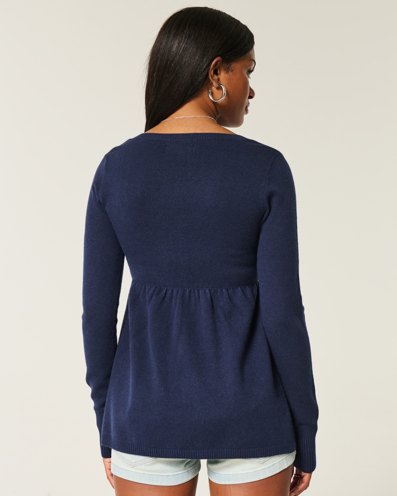 Easy Fair Isle Babydoll Sweater
