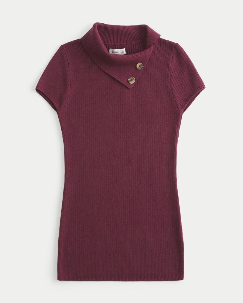Short-Sleeve Tunic Sweater
