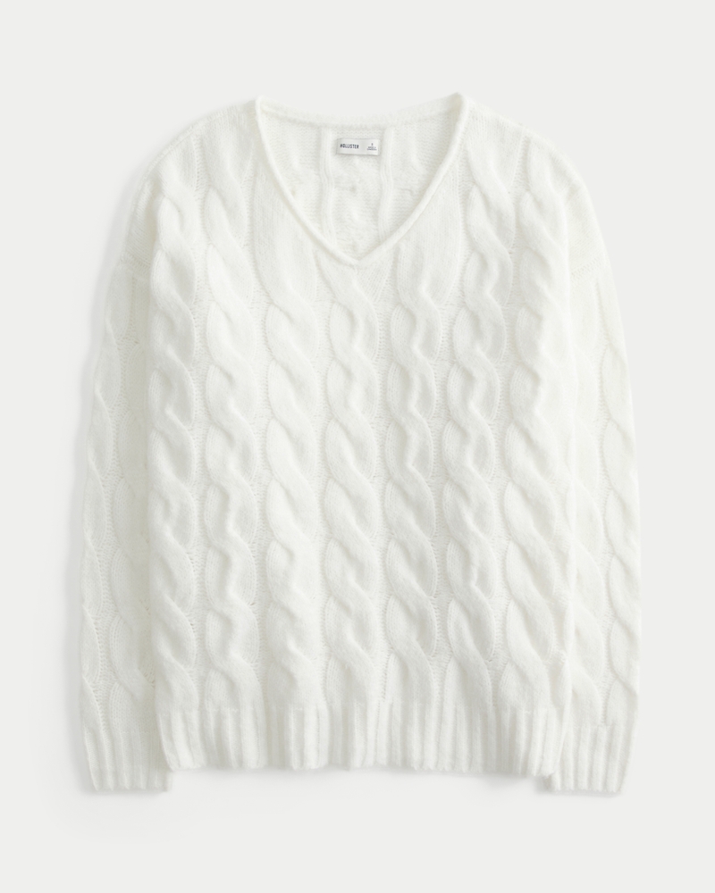 Hollister Comfy Cloud Oversized Cable-Knit Sweater