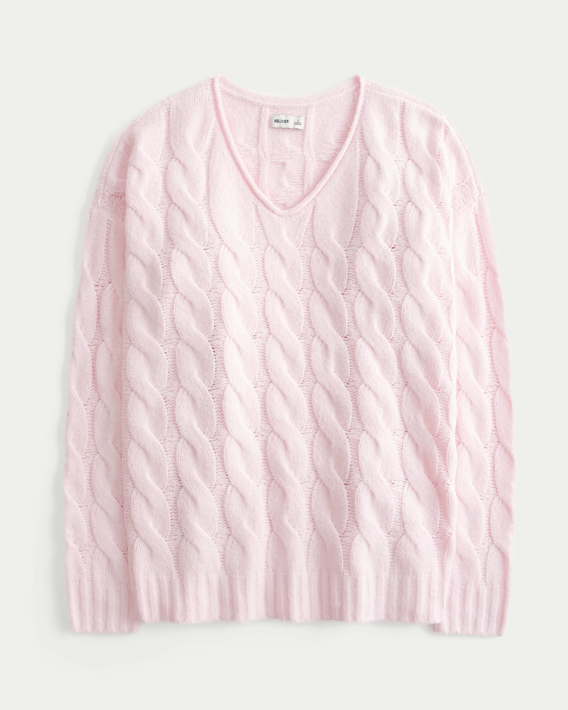 Hollister Comfy Cloud Oversized Cable-Knit Sweater
