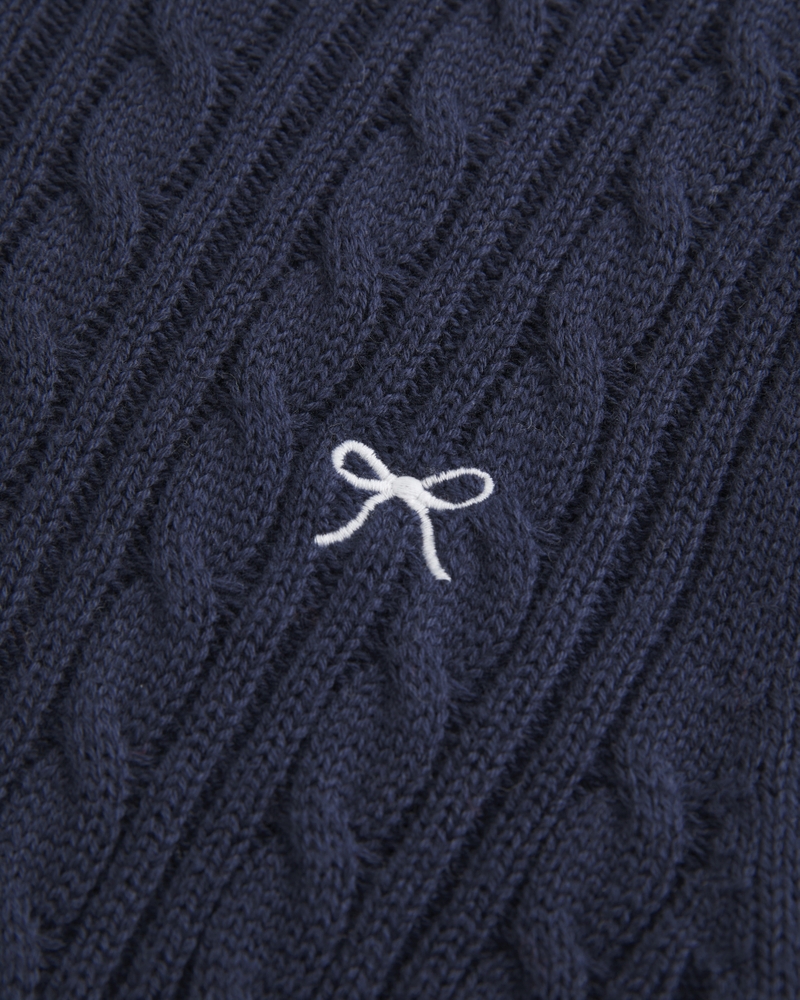 Cable-Knit Crew Sweater