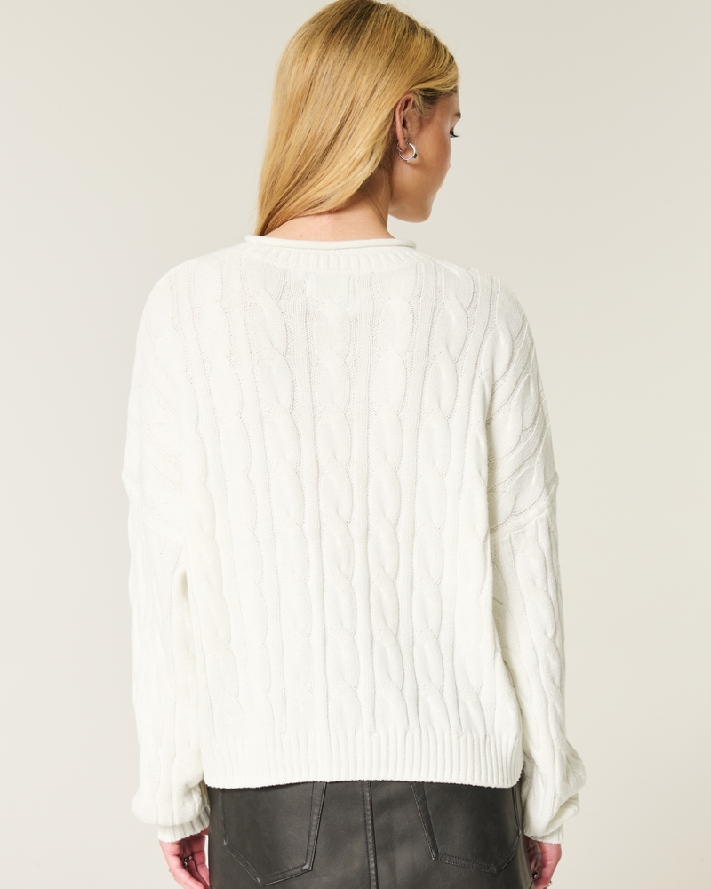 Easy Roll-Neck Crew Sweater