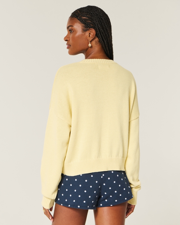 Easy Honolulu Graphic Crew Sweater, Butter Yellow view 2