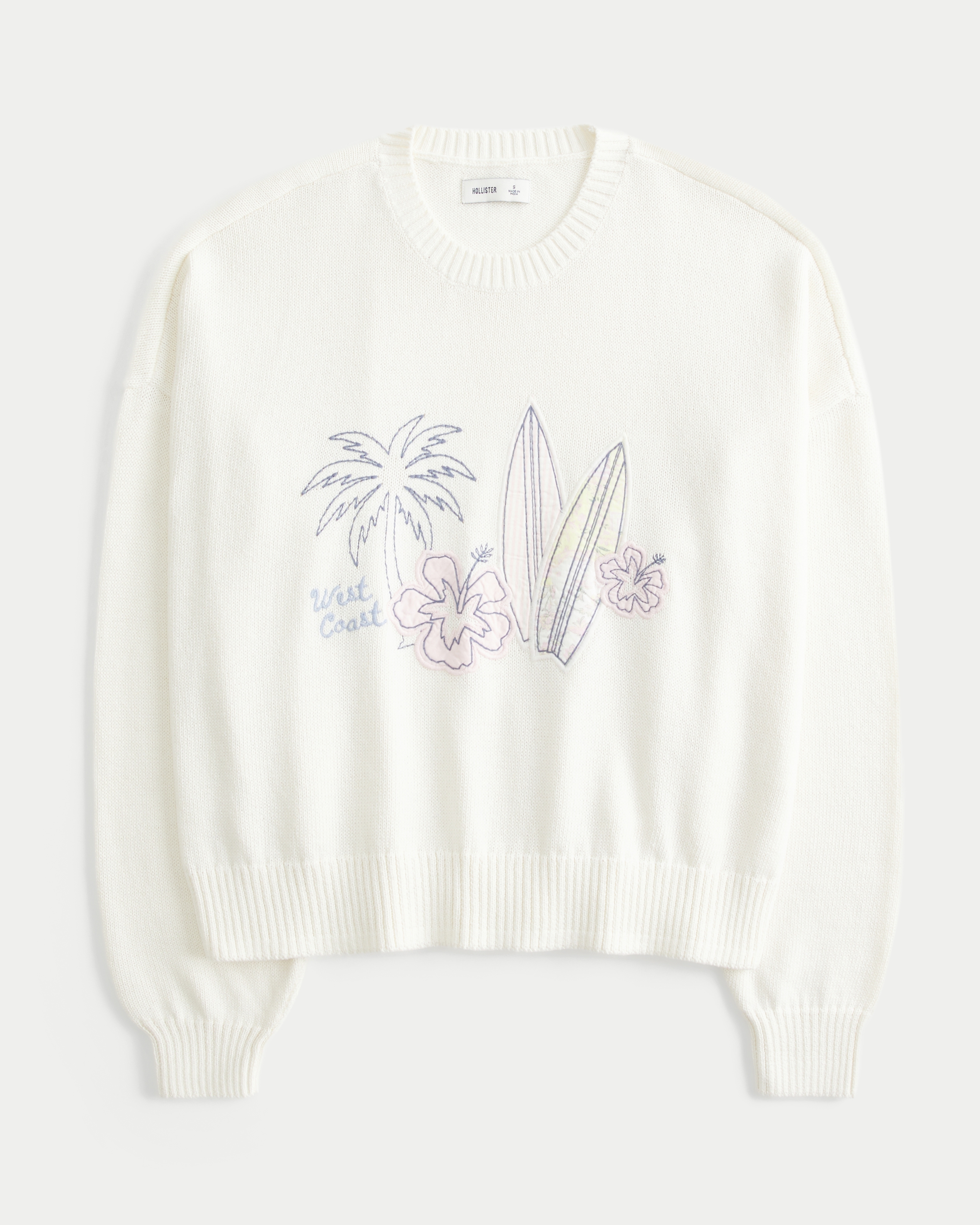 Easy West Coast Beach Graphic Crew Sweater
