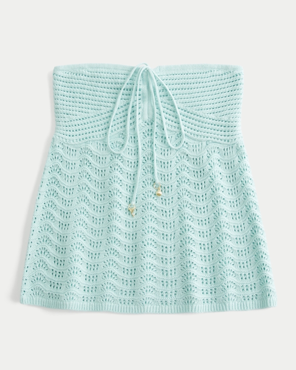 Top babydoll sin tirantes fácil de estilo crochet