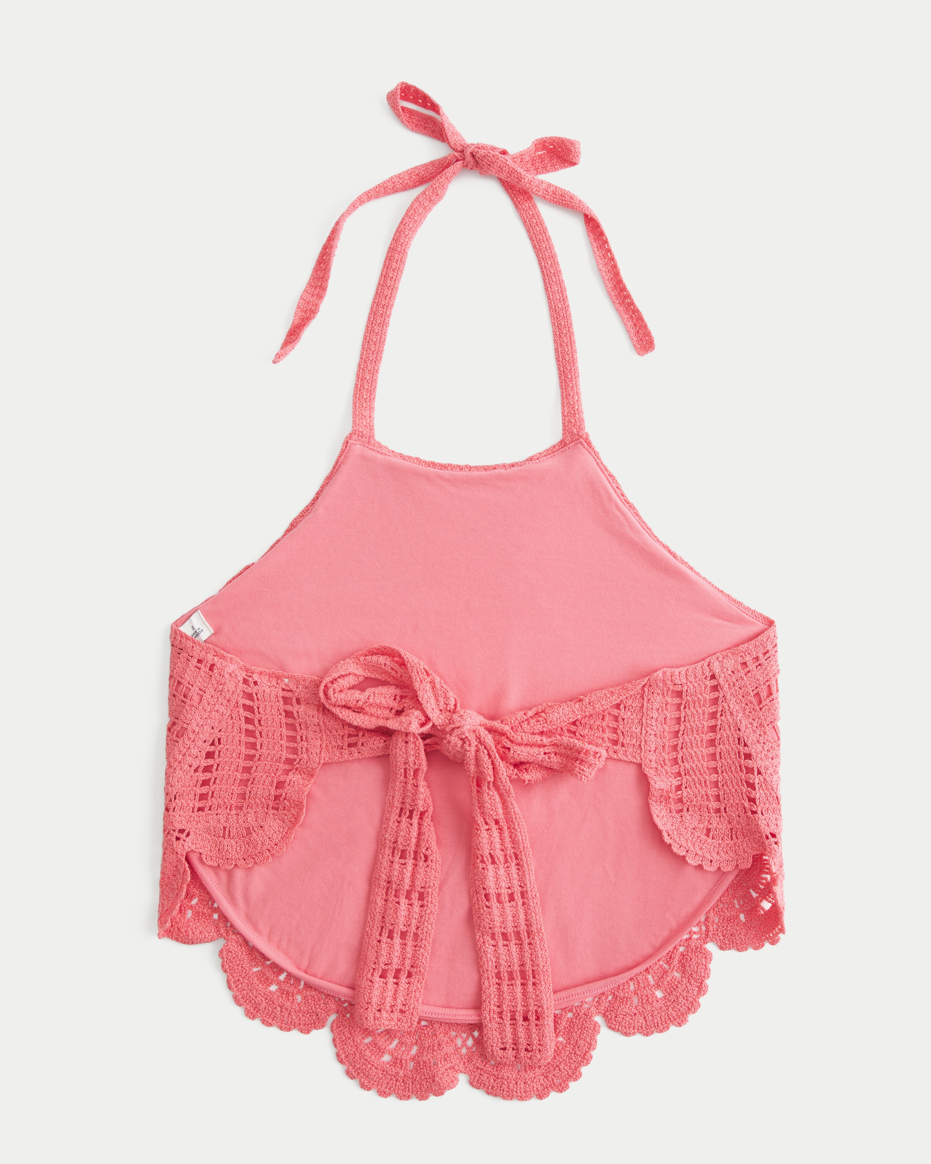 Hollister Crochet High-neck Open Back Tank