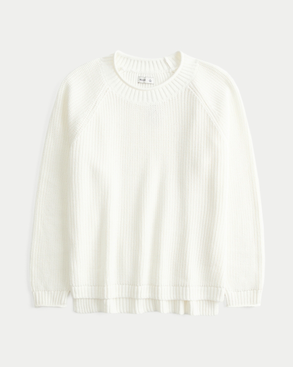 Oversized Roll-Neck Sweater, White view 1