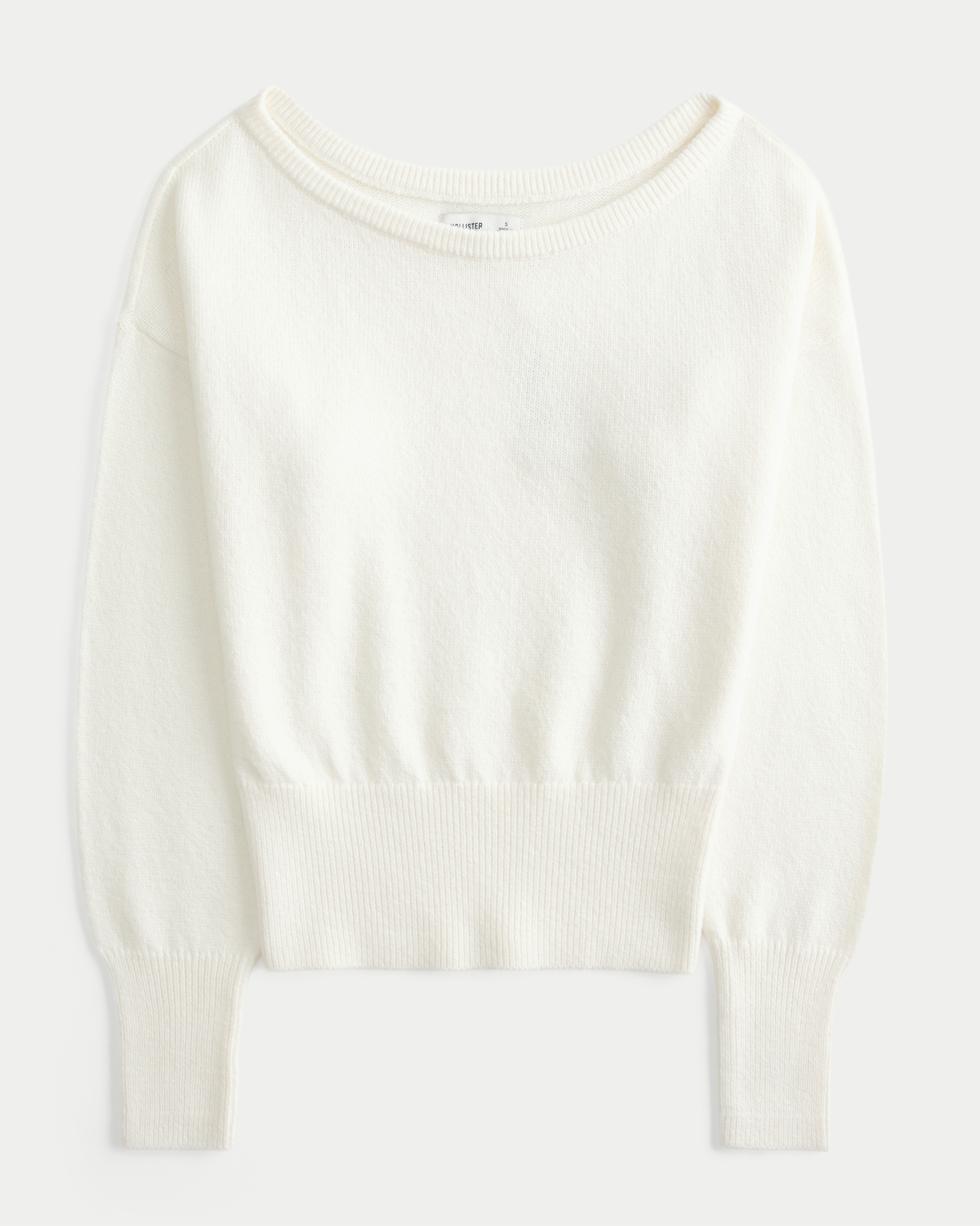 Banded Hem Off-the-Shoulder Sweater