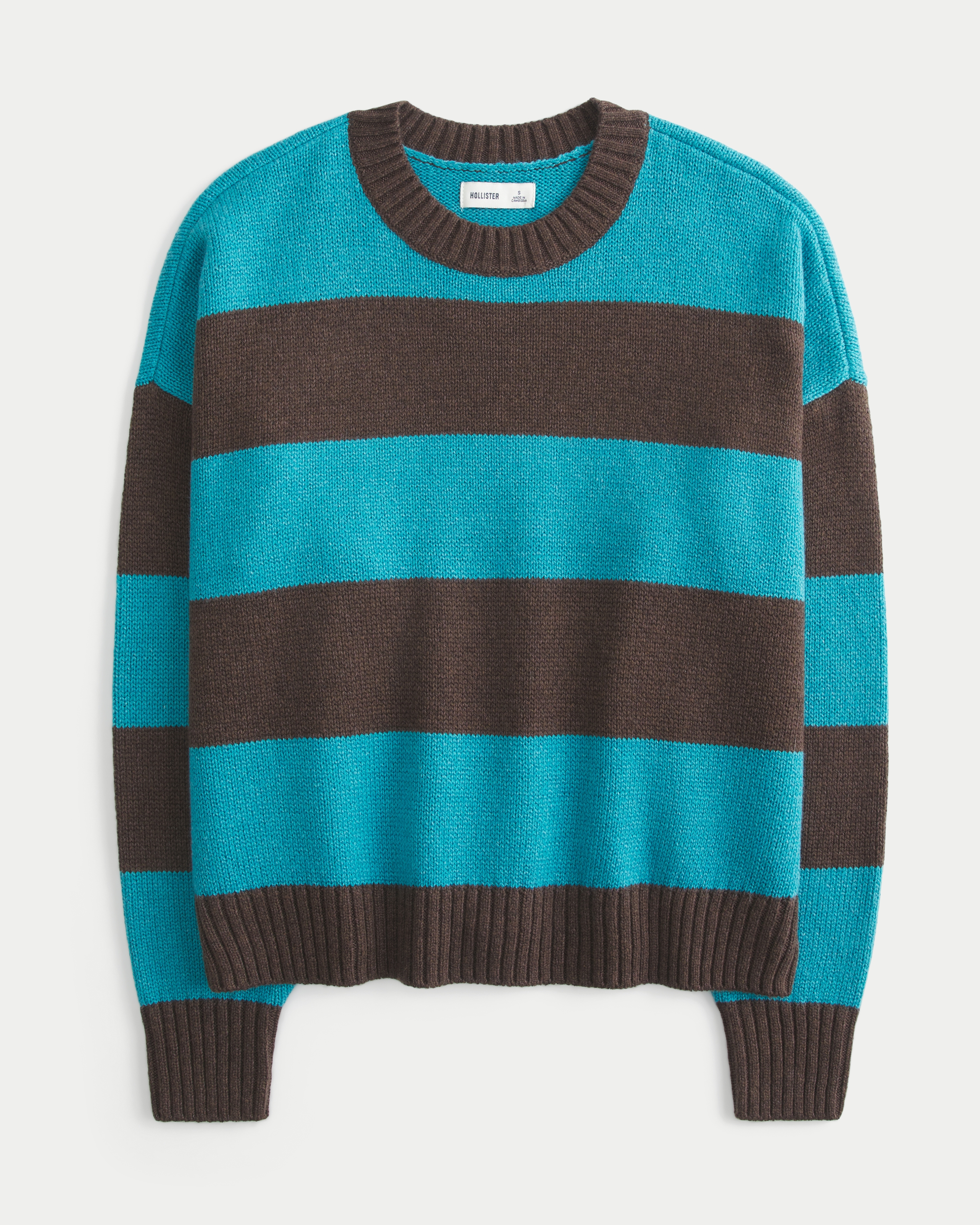 Easy Striped Crew Sweater