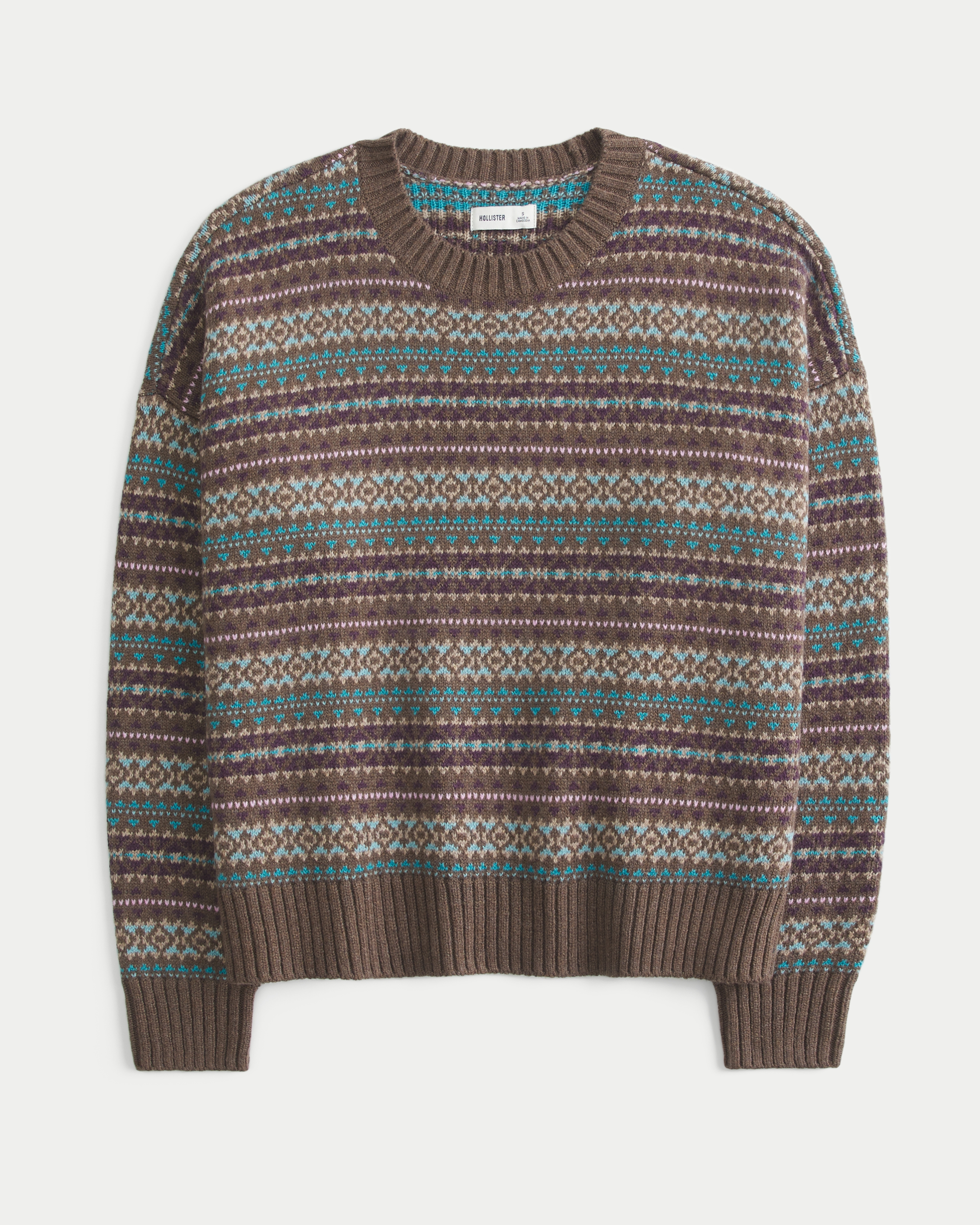 Easy Fair Isle Crew Sweater