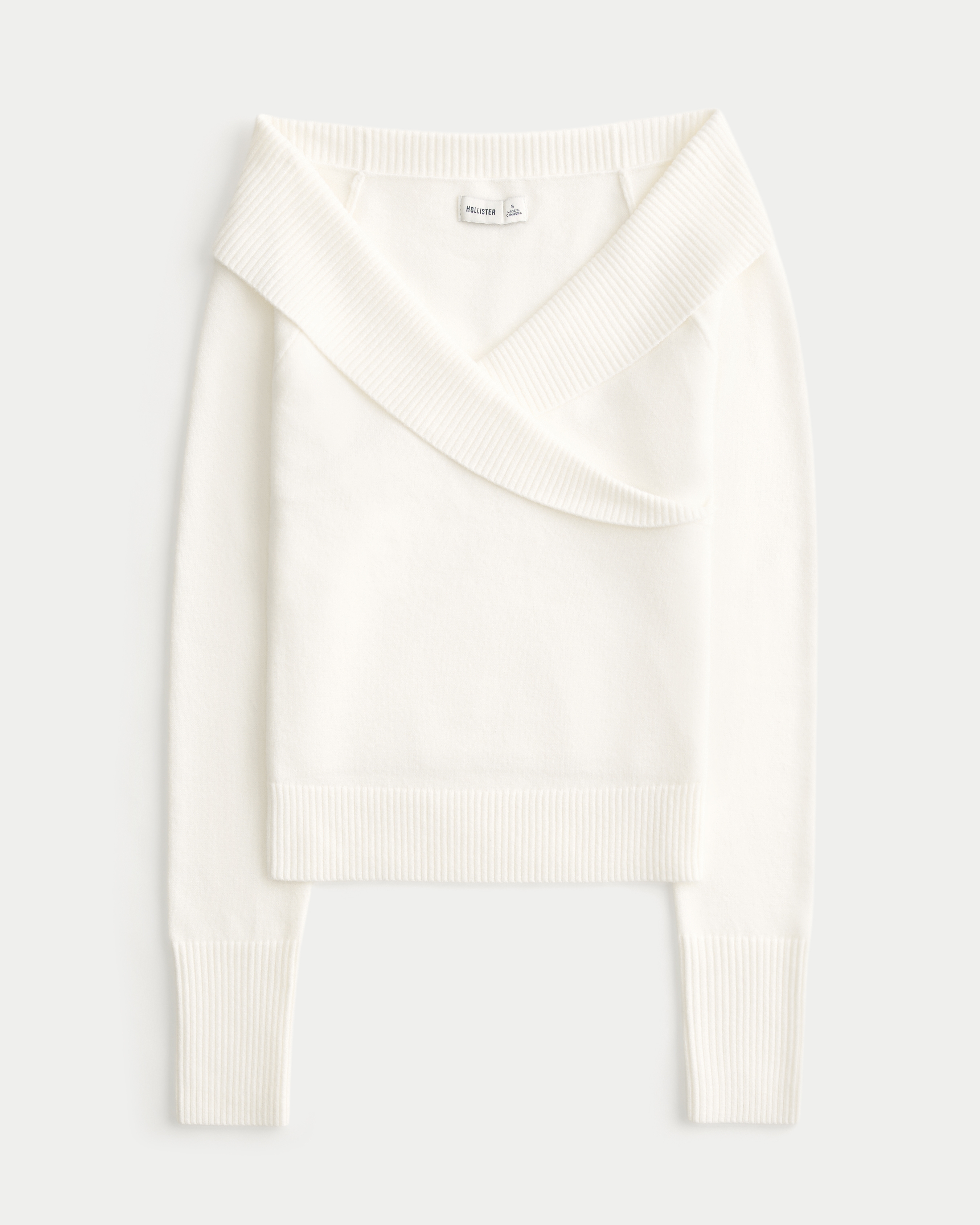 Off-the-Shoulder Wrap Sweater
