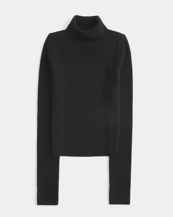 Mock-Neck Sweater, Black view 1