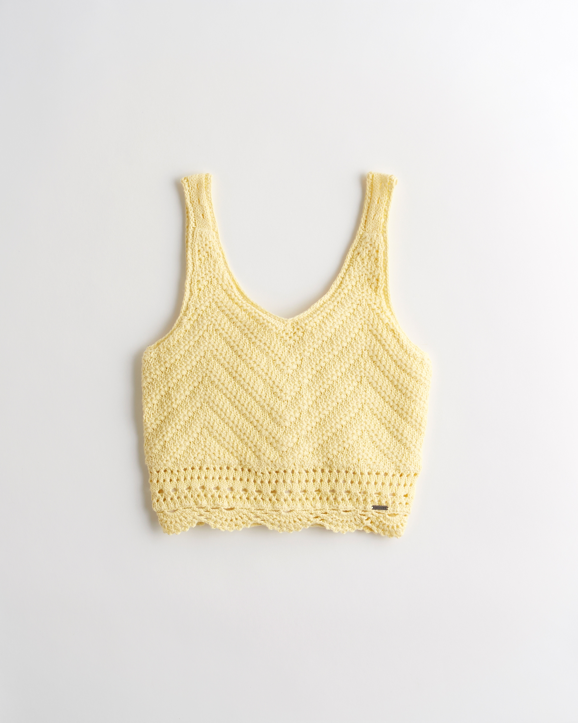 hollister yellow crop top