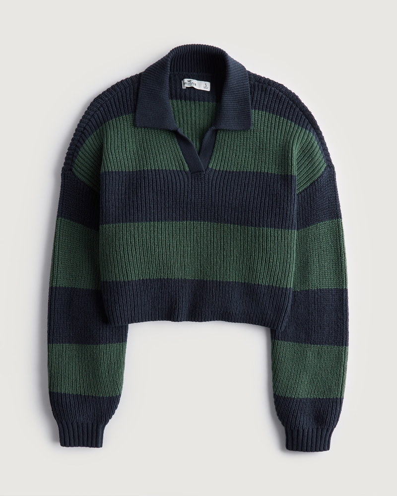 Mujeres Easy LongSleeve Polo Sweater Mujeres Liquidación