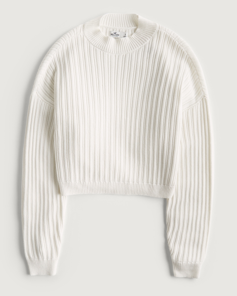 Ribbed Mock-Neck Sweater | Women's Clearance | HollisterCo.com