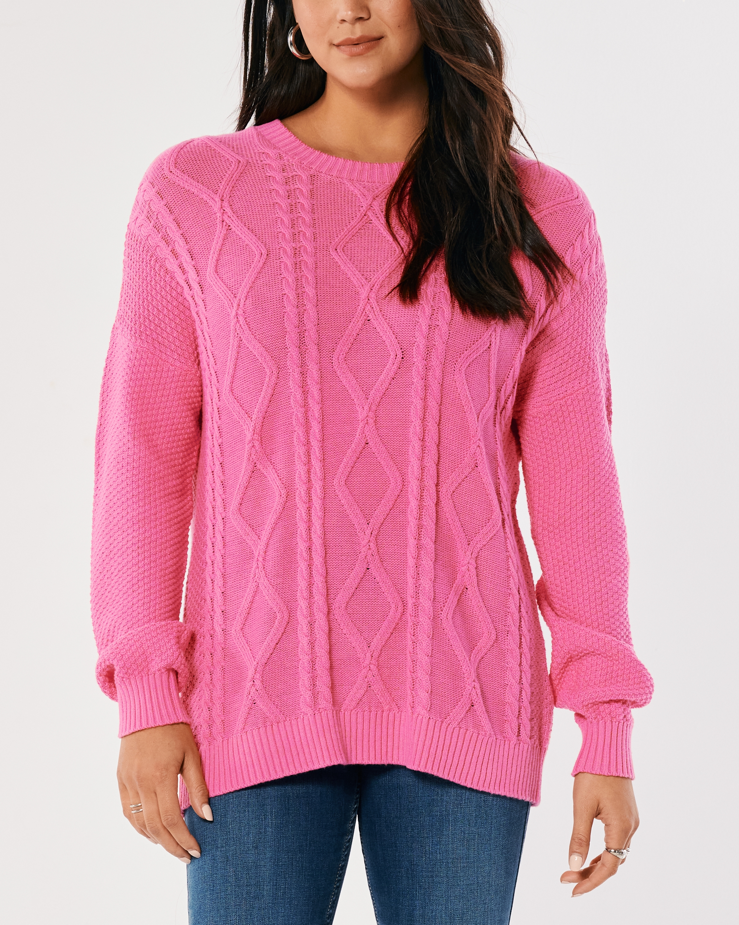 Hollister hot sale sweater pink