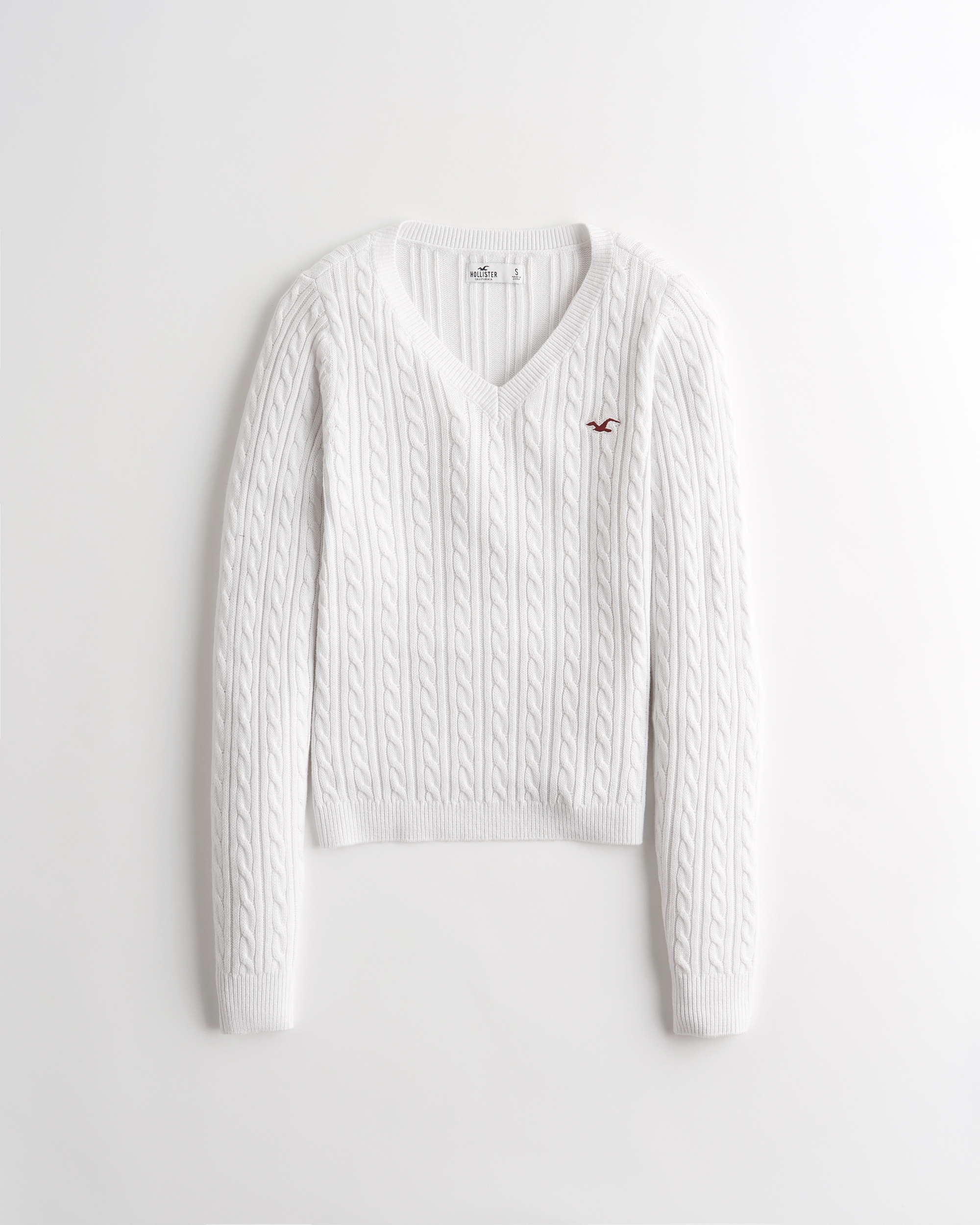 hollister white jumper