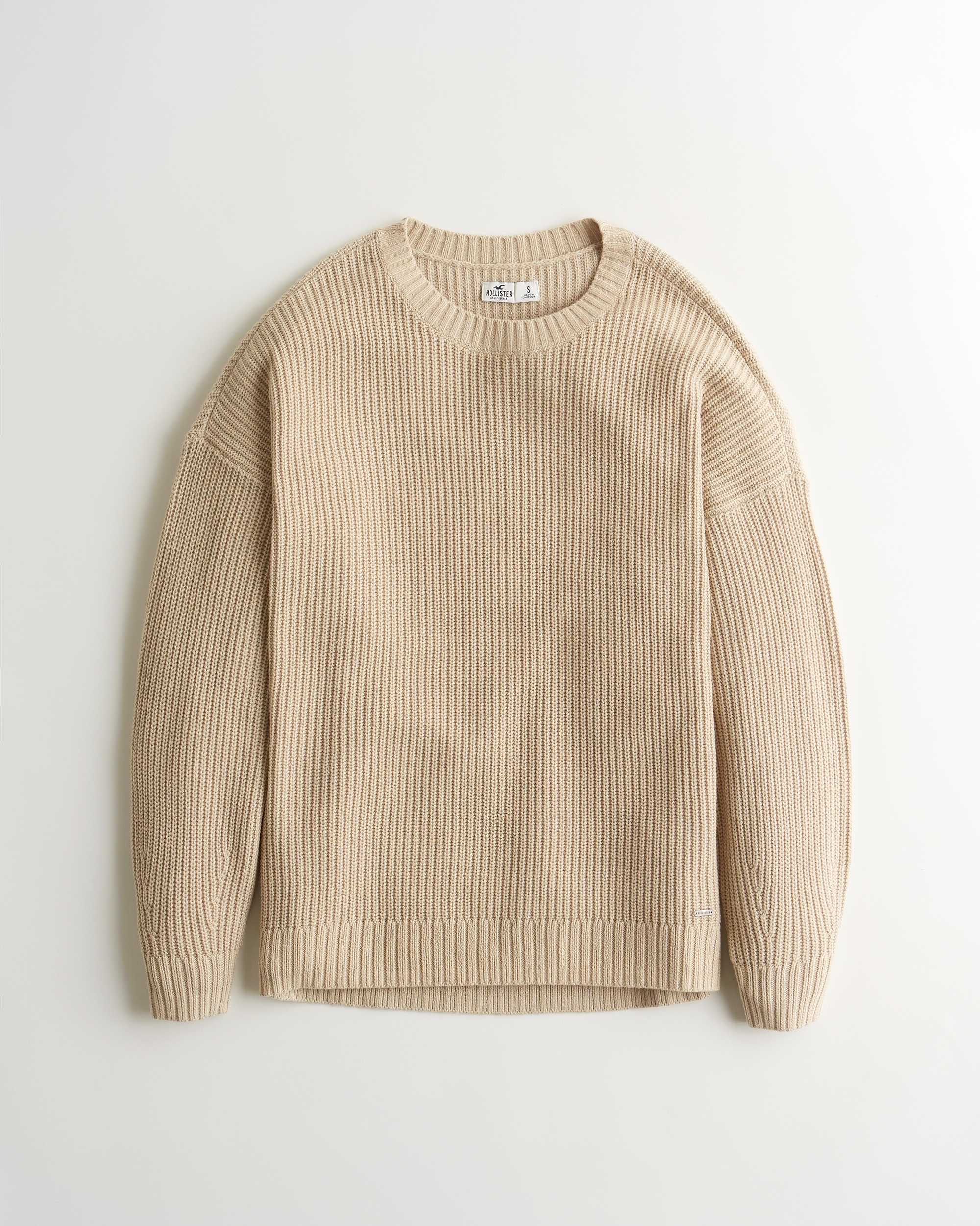 hollister textured crewneck sweater