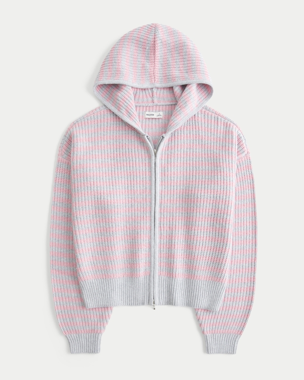 トップス KNIT HOODIE TOPS Women's Easy Zip-Up Sweater Hoodie | Women's Tops | HollisterCo.com