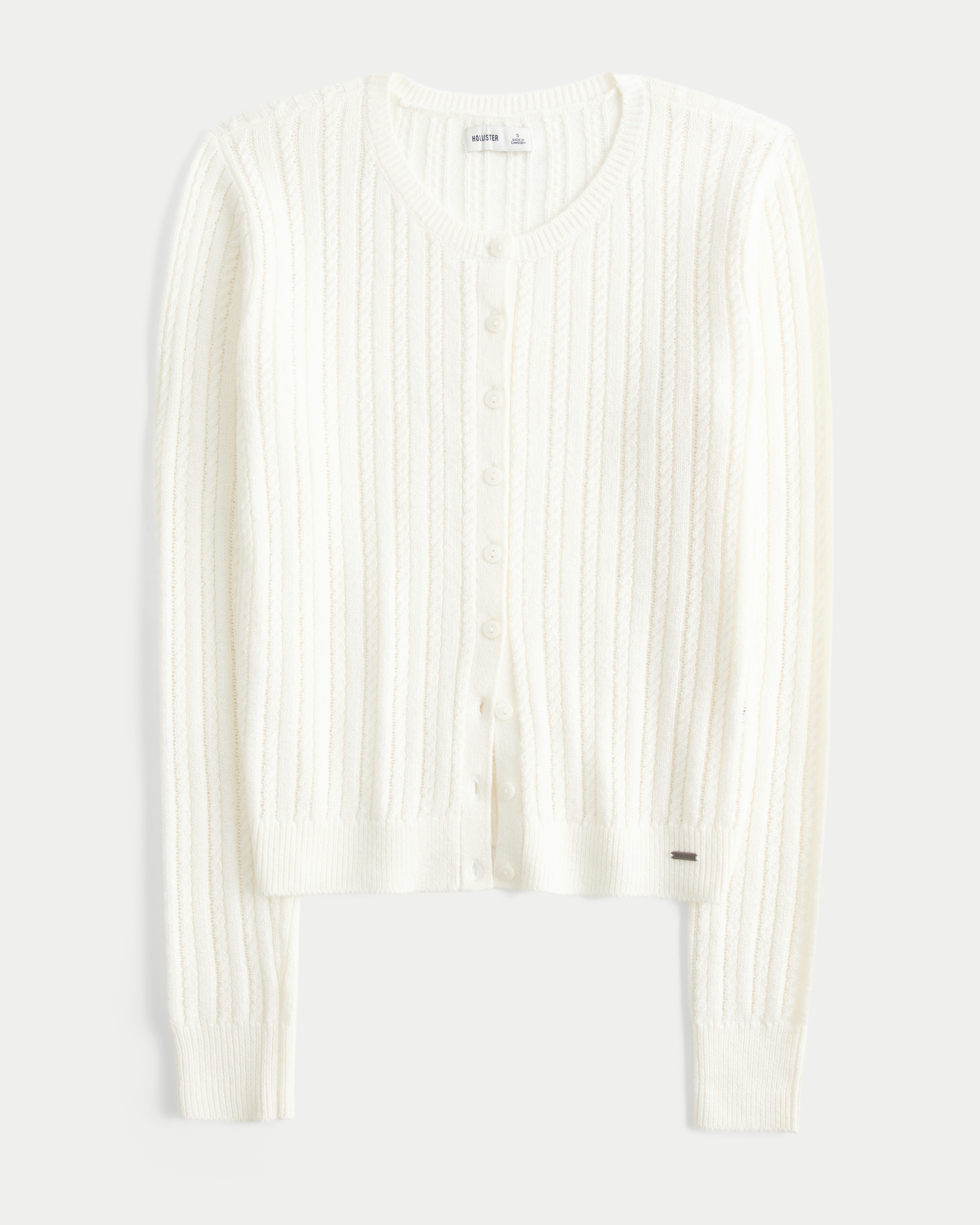 Textural Cable-Knit Cardigan