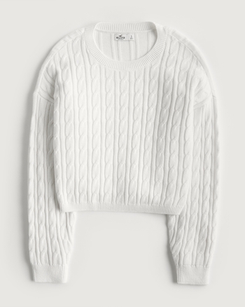 Damen Strickkleid Langarm - Zopfmuster Mit Rock | Übergroßes Pulloverkleid