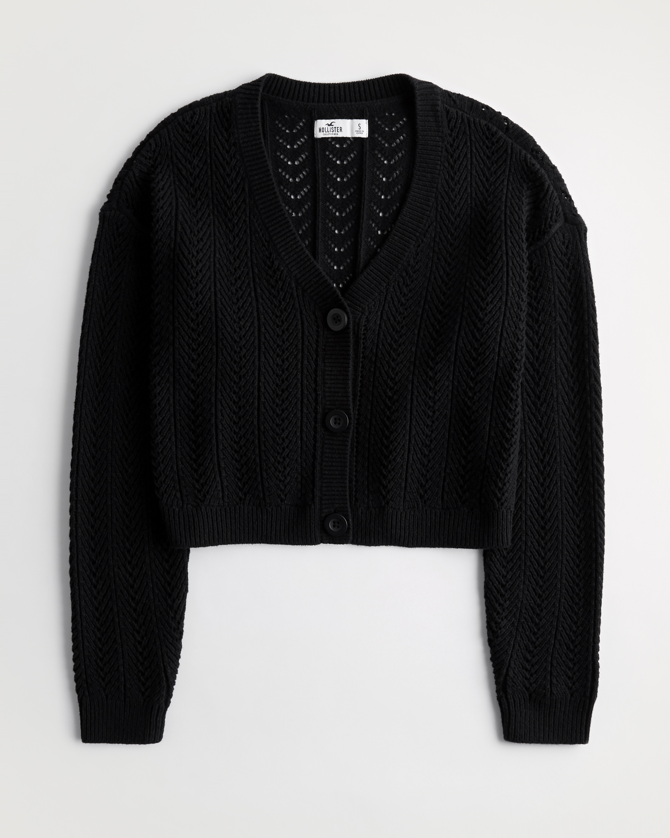 Black best sale cardigan hollister