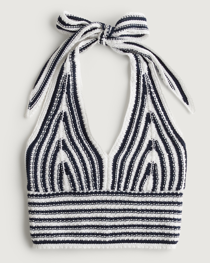 Women's Crochet V-Neck Halter Top | Women's Clearance | HollisterCo.com